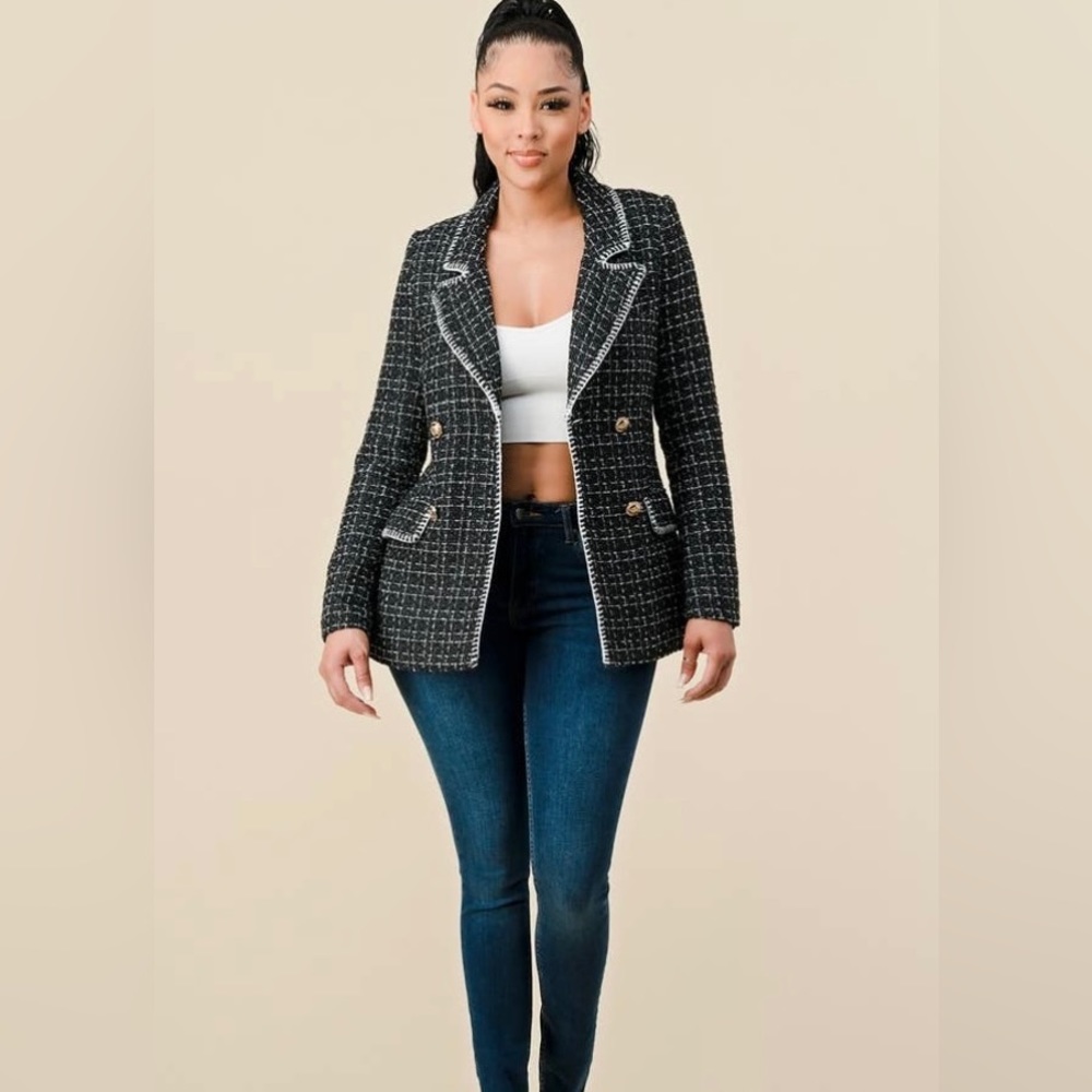 Black Tweed Blazer